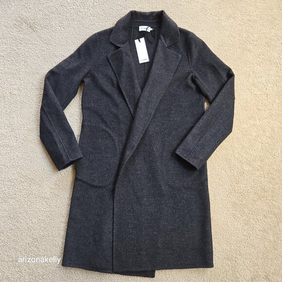The Reset Jackets & Blazers - NWT Wool Blend Double Faced Overcoat in Graphite The Reset R Label XS